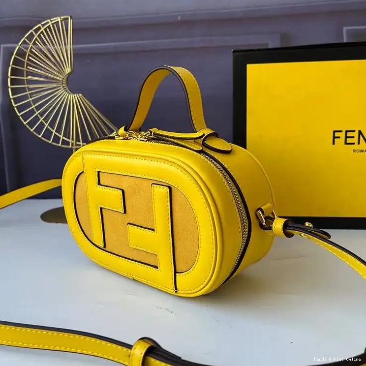 Affordable Yellow Case Calf O'Lock Fendi Camera Leather In Mini 0522